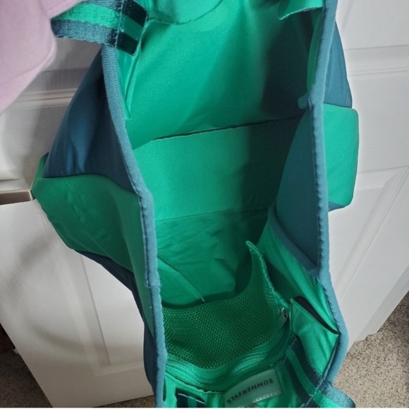 Summersalt Green Striped Neoprene Perfect Beach Tote Bag - Picture 9 of 9